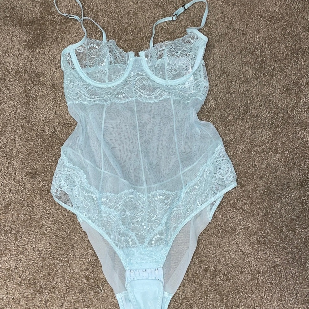 Women’s La Perla Light Aqua Sea Foam Teddy 32B